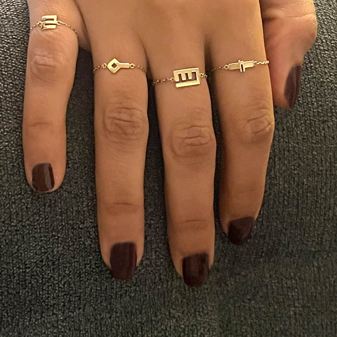 Personalized Letters Rings
